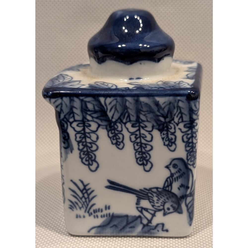 Bombay Blue & White Birds China Leaf Tray Salt & Pepper Shakers Sugar Bowl Spoon - Picture 11 of 16